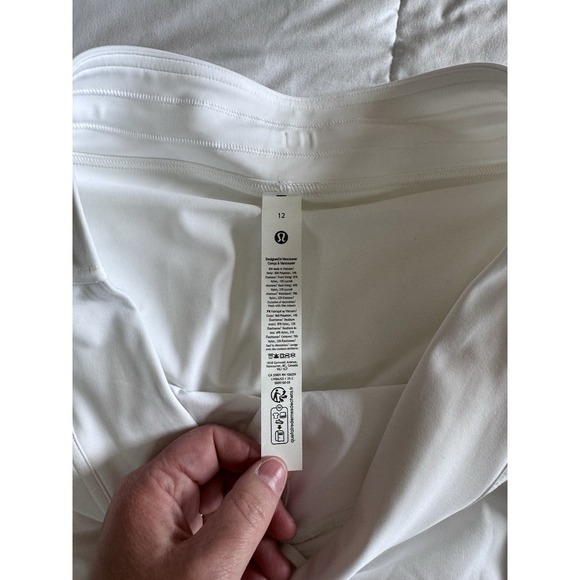 New Lululemon Lightweight High-Rise Tennis Skirt Size 12 White LW8AJGS Skort NWT - Picture 6 of 14